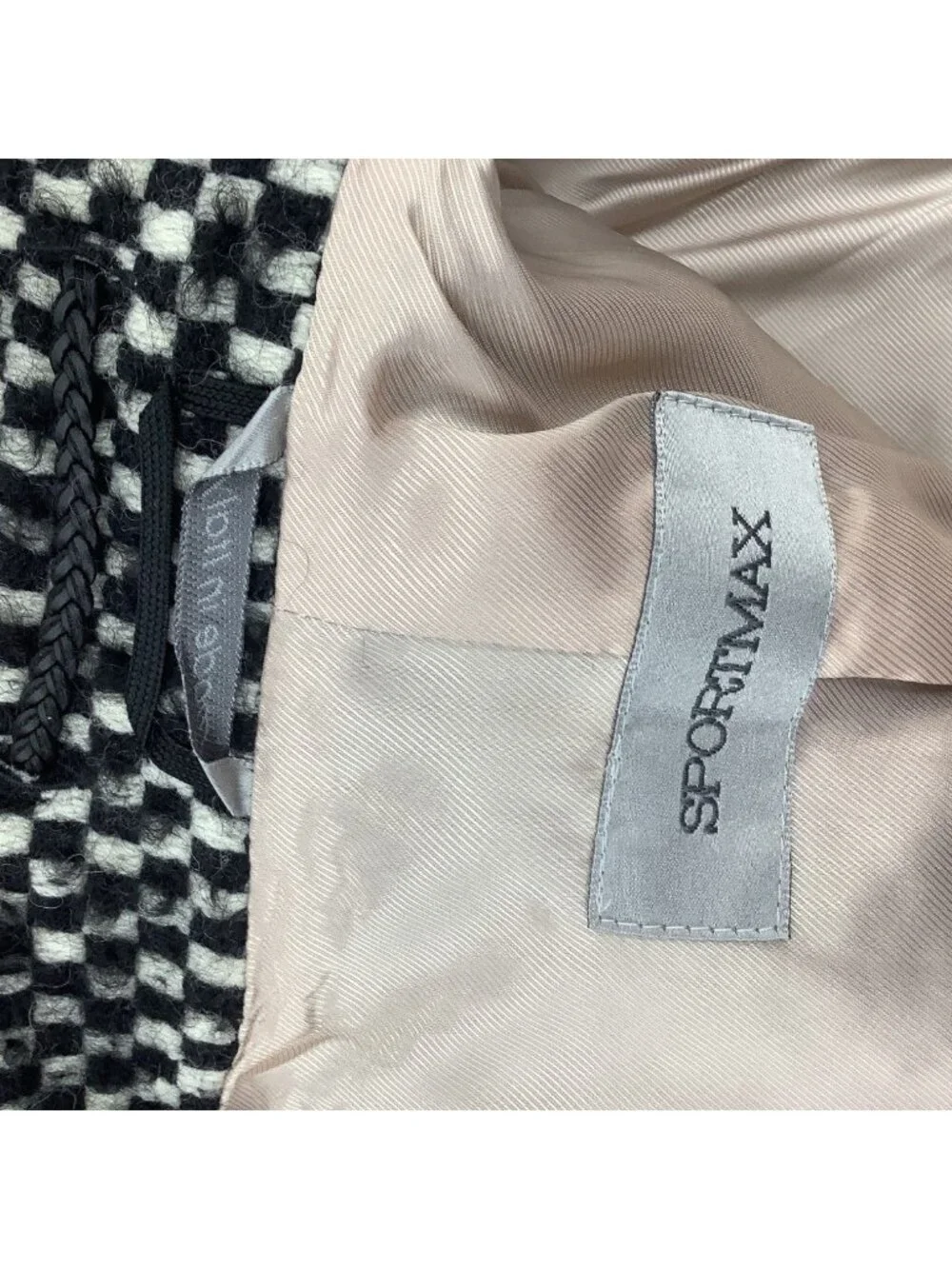 Max Mara Coat White Black 42
